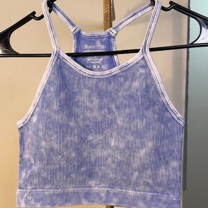 Urban Outfitters Blue Tie-Dye Crop Top